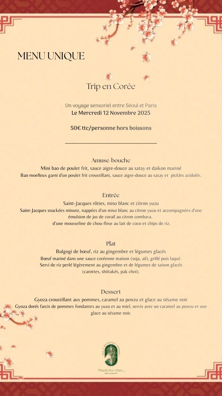 évènement soirée coréenne